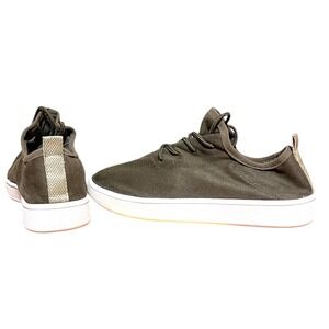Steve Madden Womens ELEXA Olive Suede Lace Up Sneakers Size 6.5 B
